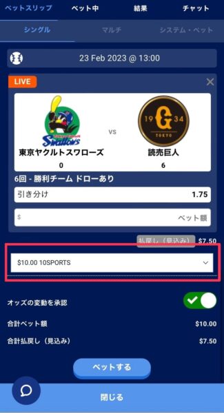 beebetのプロモーションコードの使い方手順３