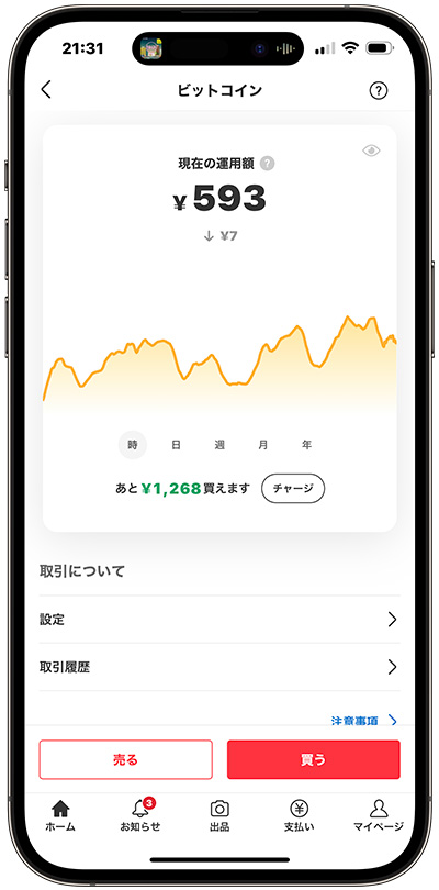 メルカリビットコイン利用開始