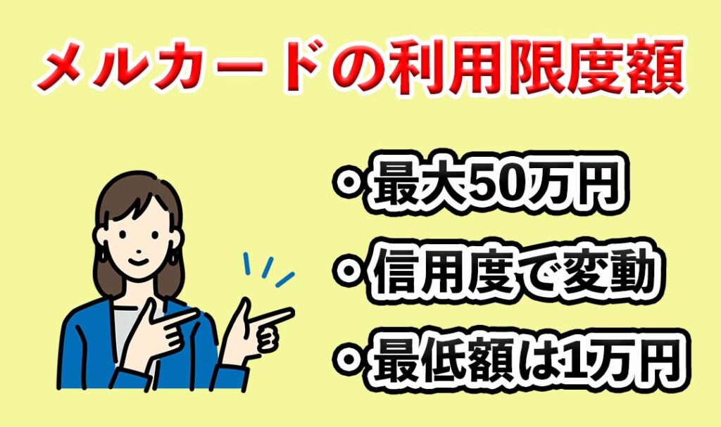 メルカードの利用限度額